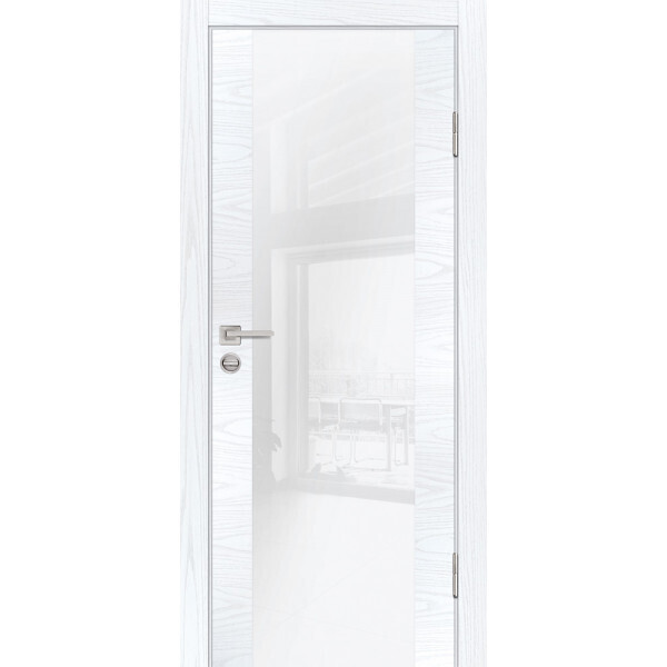 Межкомнатная дверь Graf P-7 белоснежный лакобель Дуб скай белый (2000 х 900)