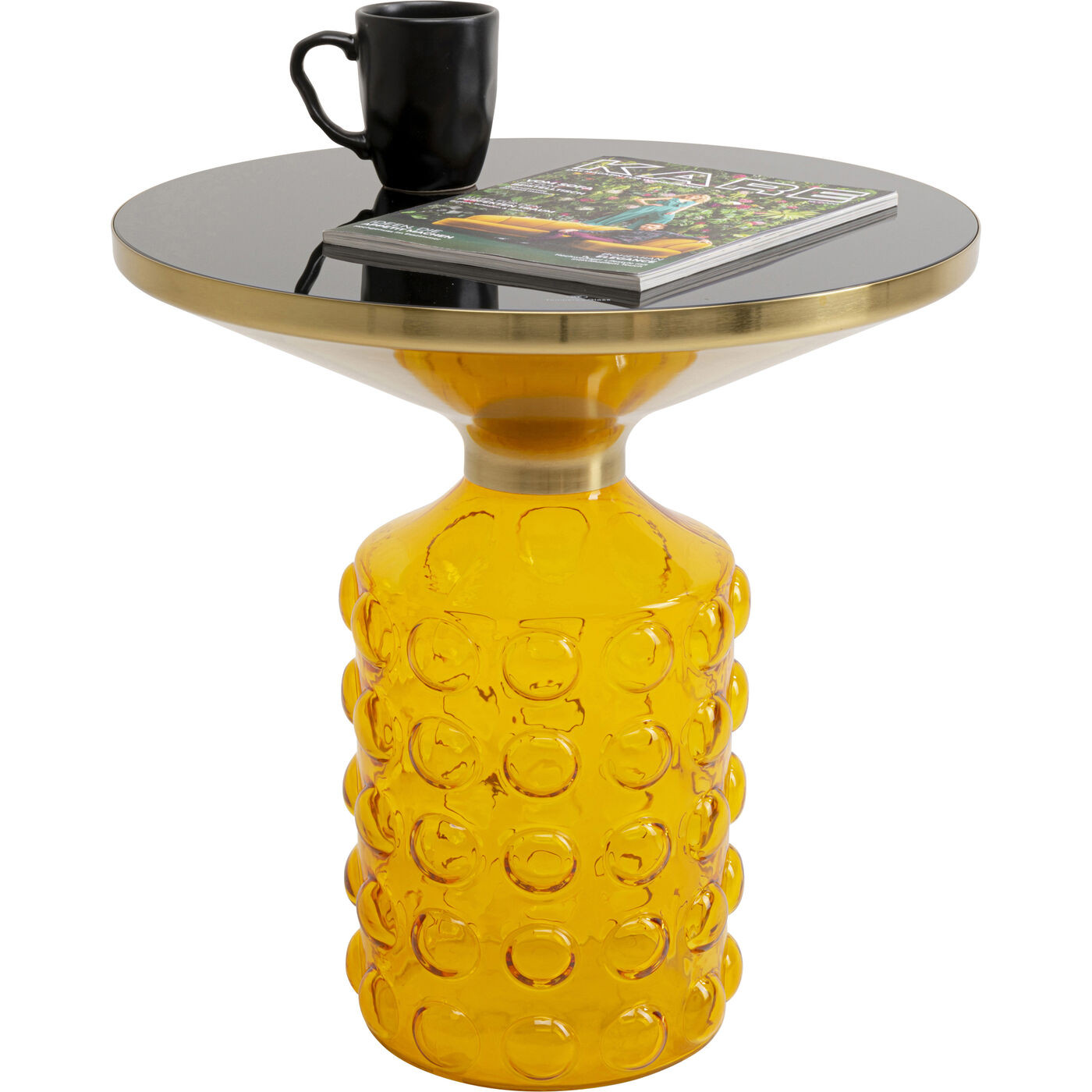 Стол приставной Lola Yellow Ø50cm KARE 70643