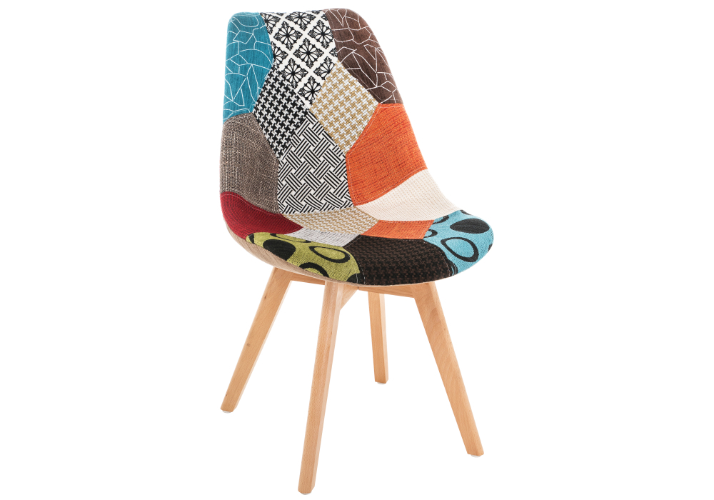 Стул деревянный Woodville Mille fabric multicolor 11731