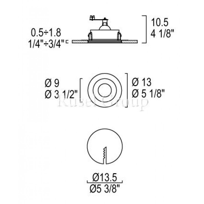 Встраиваемый светильник Leucos SD 087