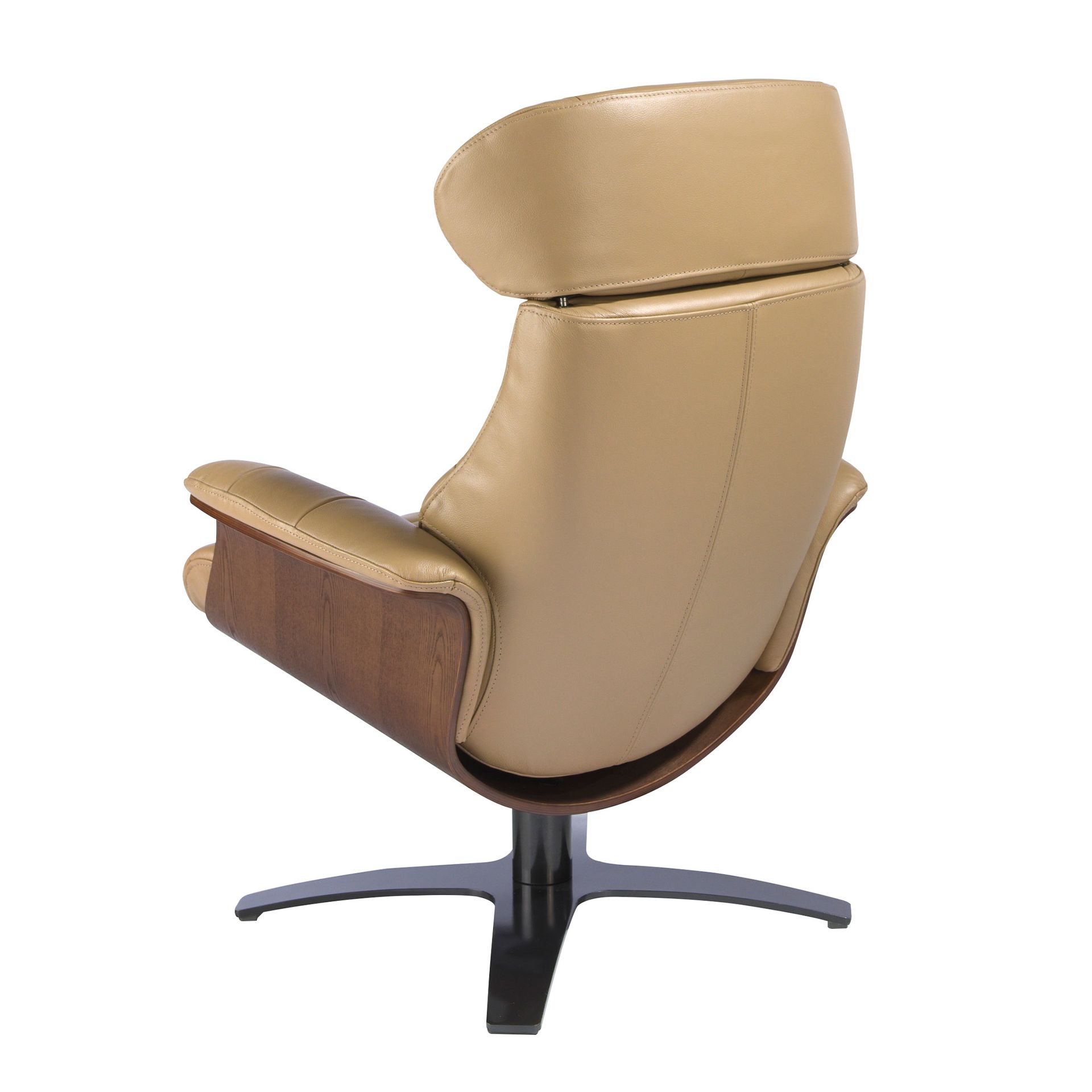 Поворотное кресло 5087/A928-M5668 с обивкой из песочной кожи Angel Cerda