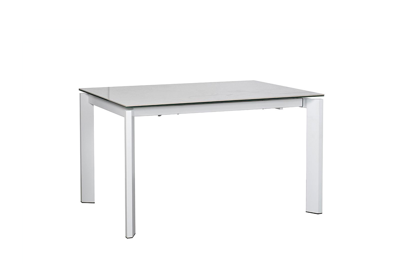 Стол обеденный раскладной керамический белый Garda Decor 83MC-1948DT WH