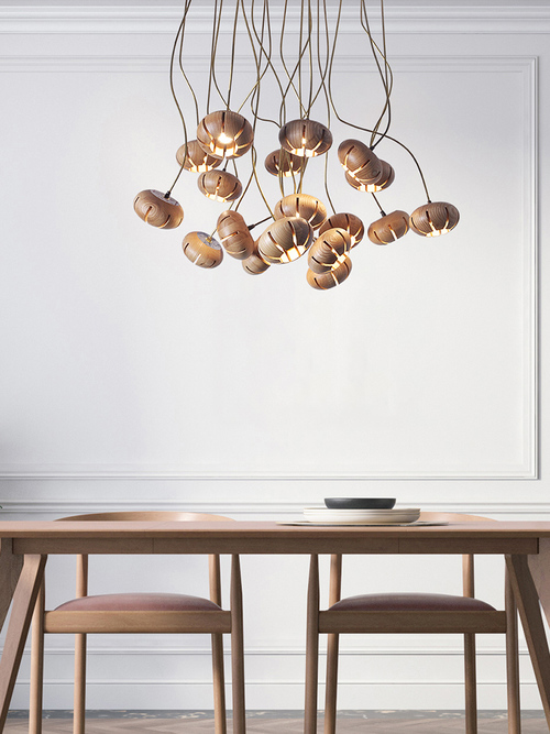 Люстра Louis Wood Led D55 Light wood by ImperiumLoft