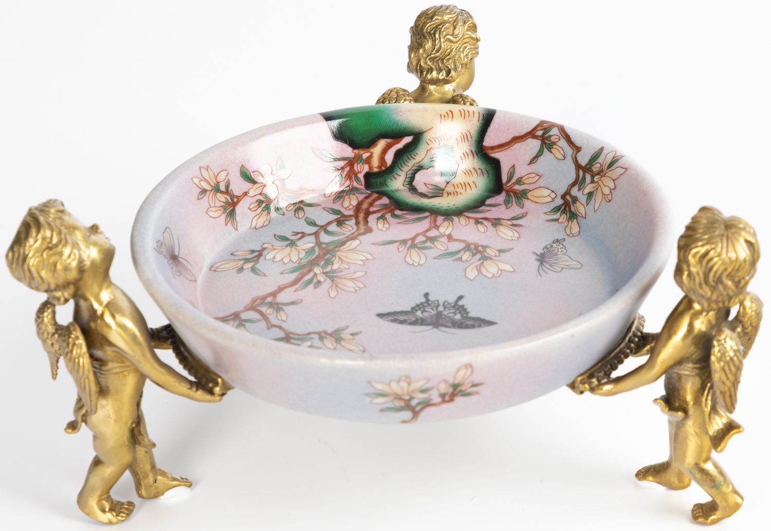 Блюдо на трех ангелах Glasar 31G2578/C914HC/HP1535