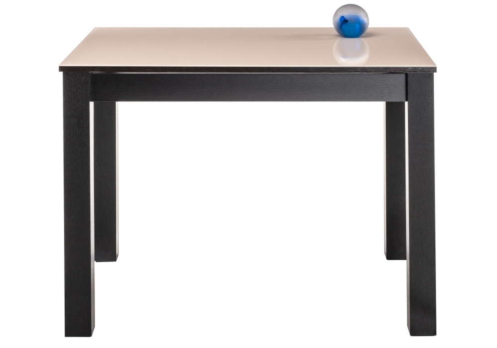 Стол стеклянный Woodville Раймунд венге / бежевый 462103