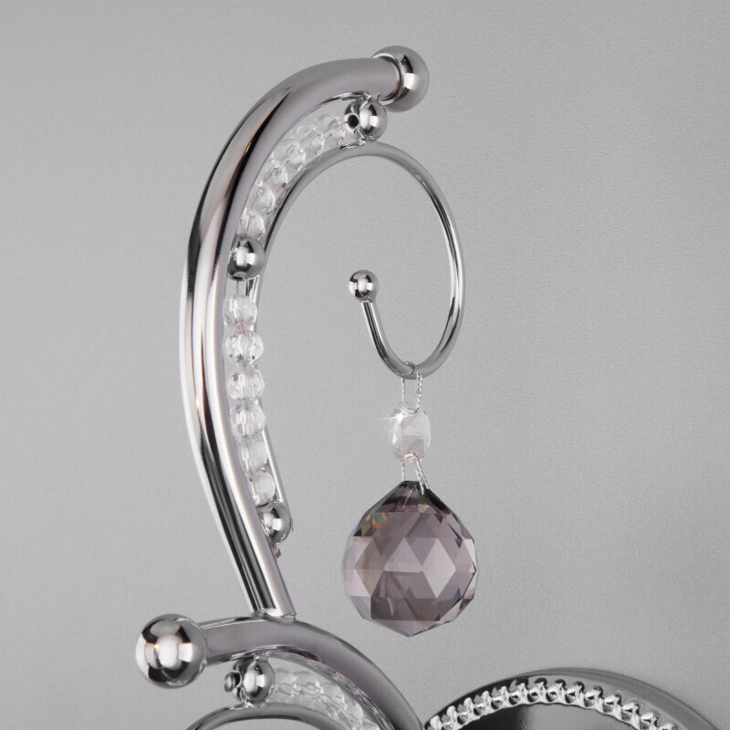 Бра Eurosvet 10107/1 хром/дымчатый хрусталь Strotskis