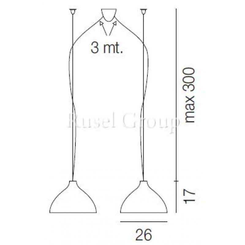 Подвесной светильник Vistosi ALMA SP P D2