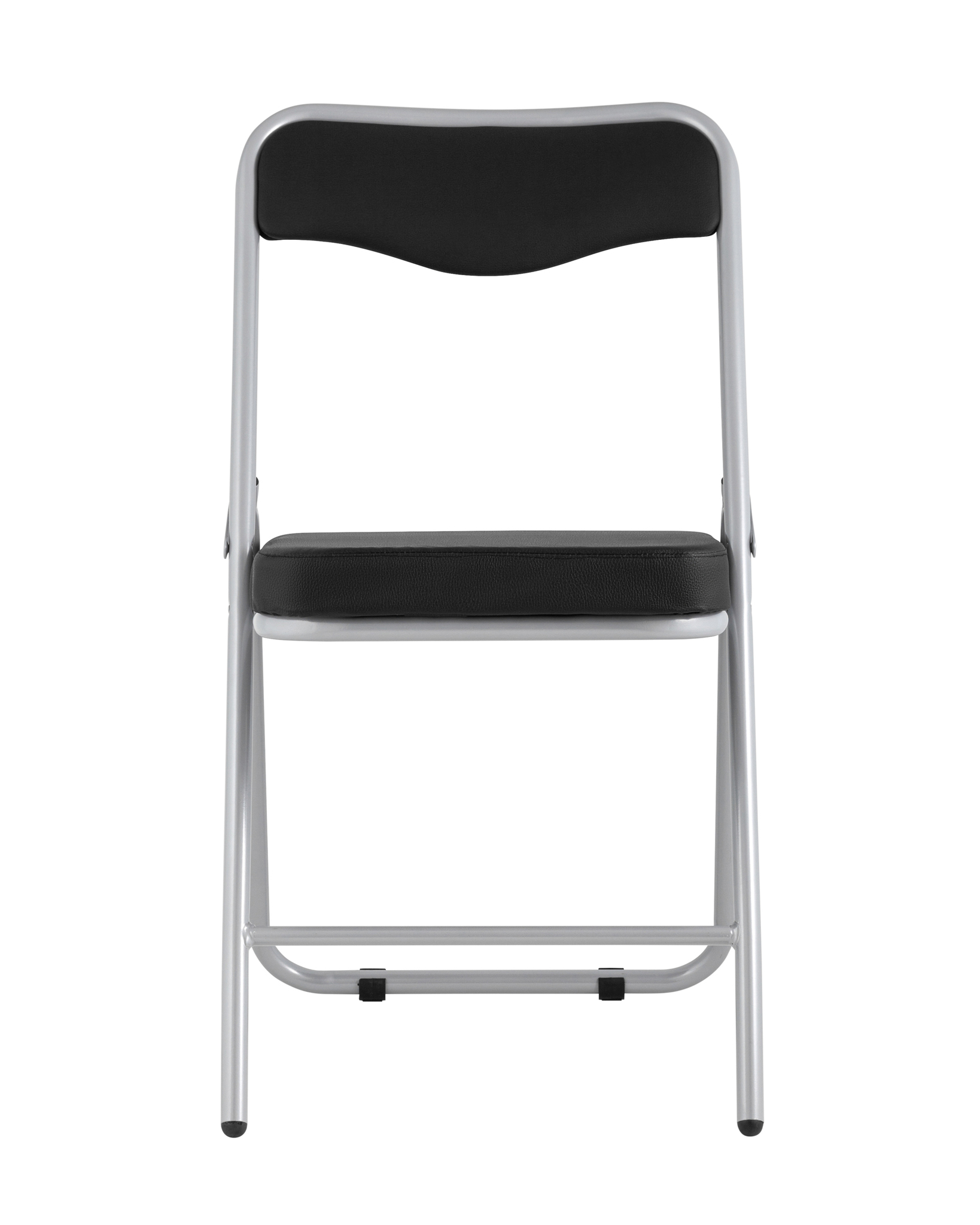 Складной стул Джонни экокожа черный каркас металлик Stool Group