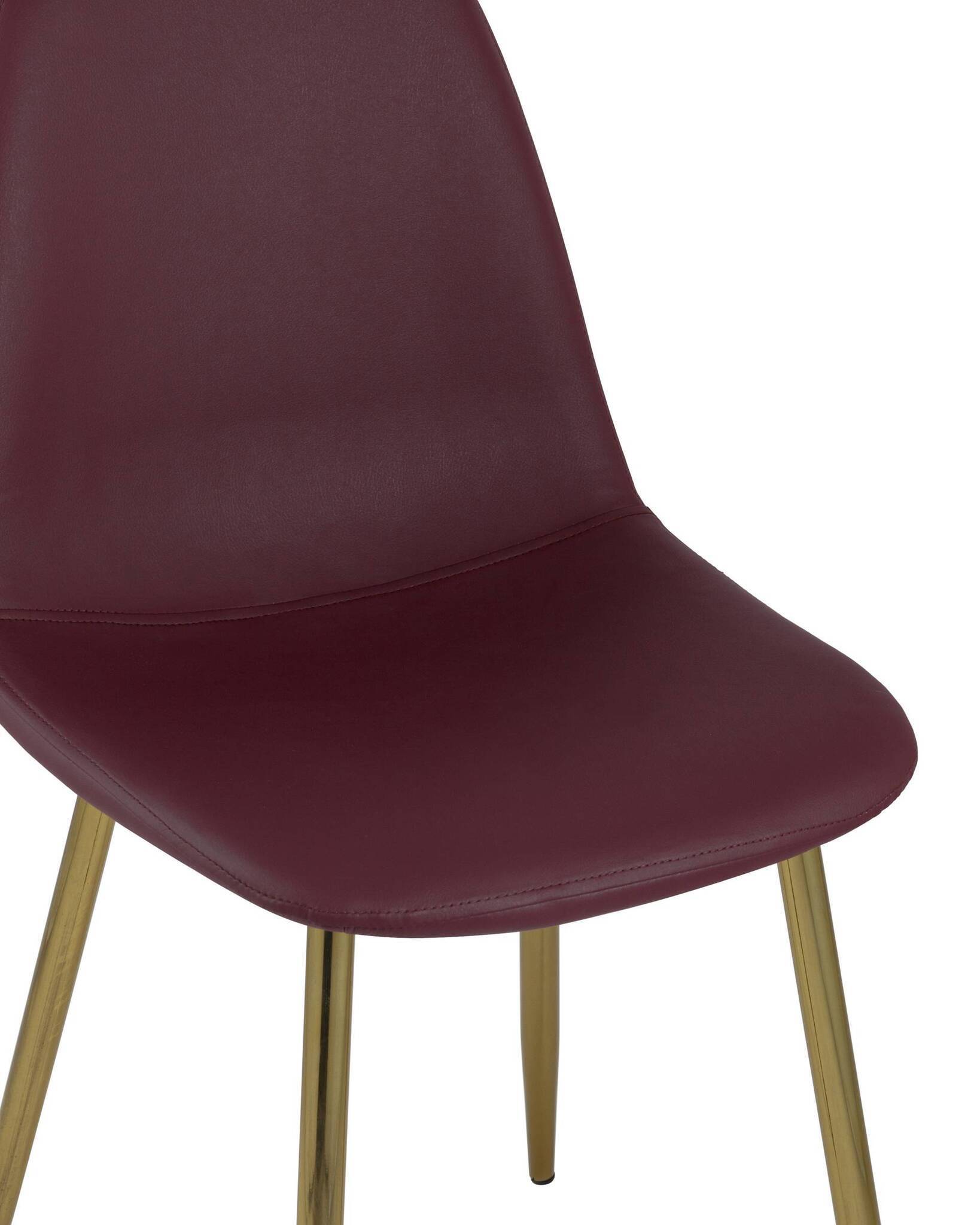 Стул Валенсия экокожа красная золотые ножки Stool Group