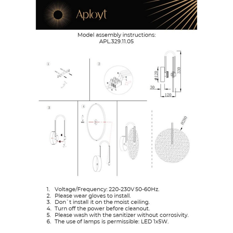 Бра APLOYT APL.329.11.05
