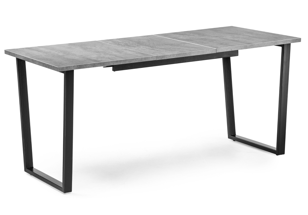 Стол деревянный Woodville раскладной Лота Лофт 120 25 мм черный матовый / бетон 489617