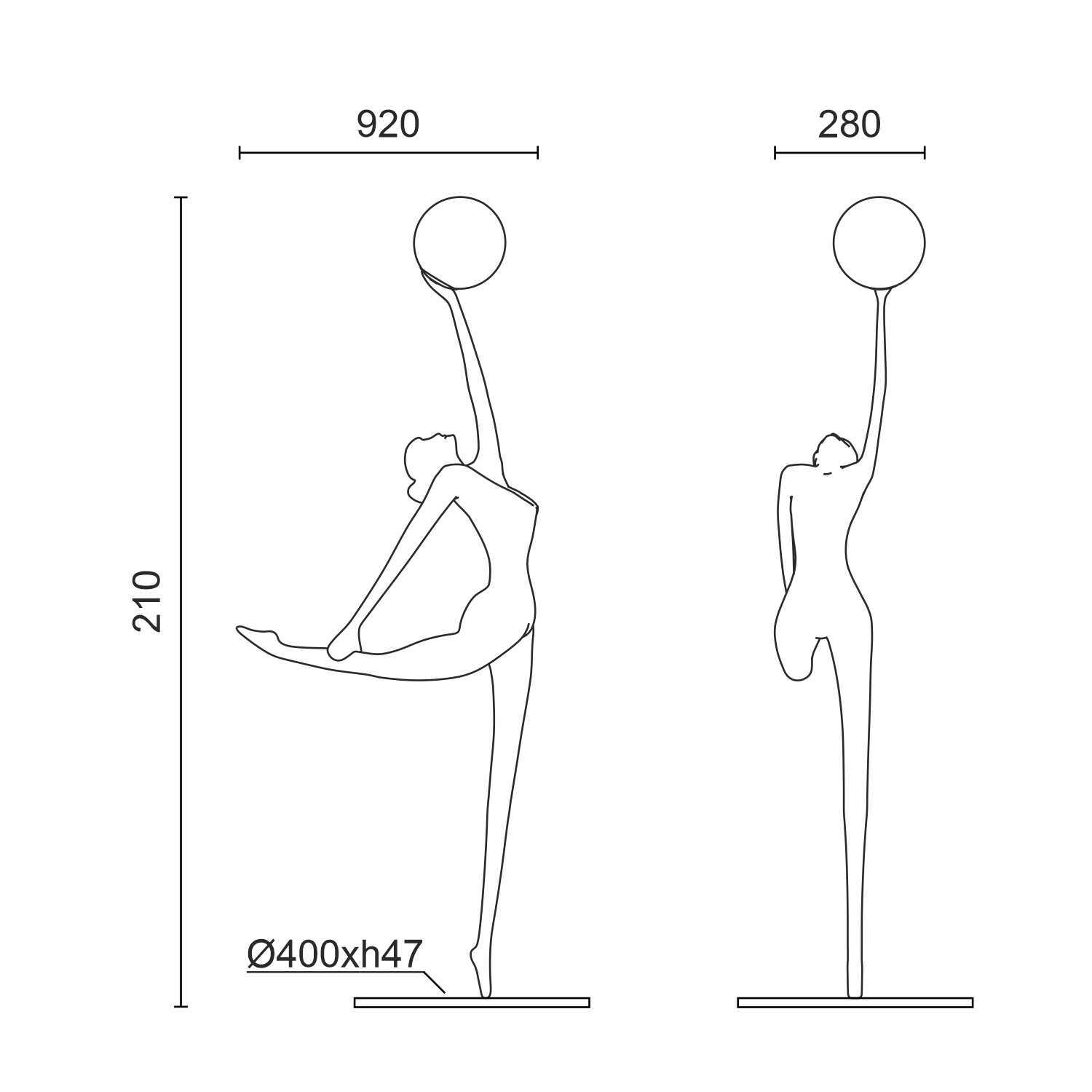 Дизайнерский торшер Балерина