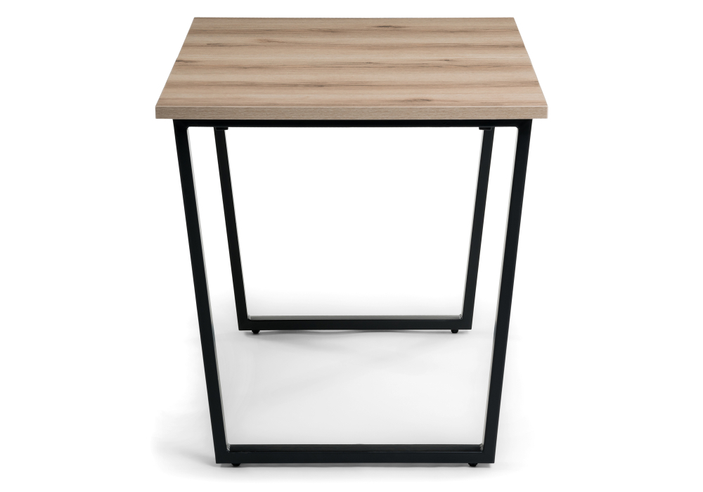 Стол деревянный Woodville раскладной Лота Лофт 120 25 мм черный матовый / дуб делано светлый 489642