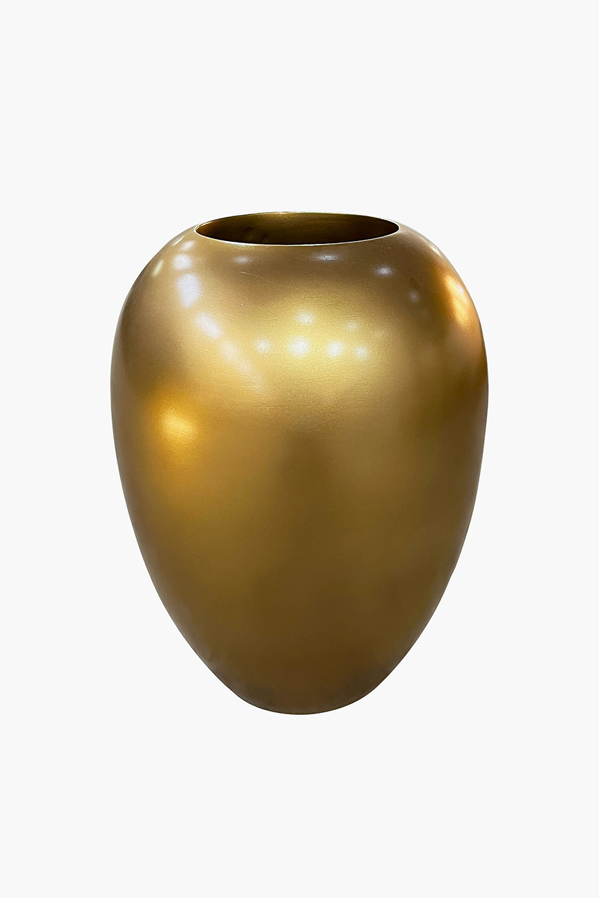 Кашпо низкое гладкое цвет золото d30*40 Garda Decor ZS2064-GL