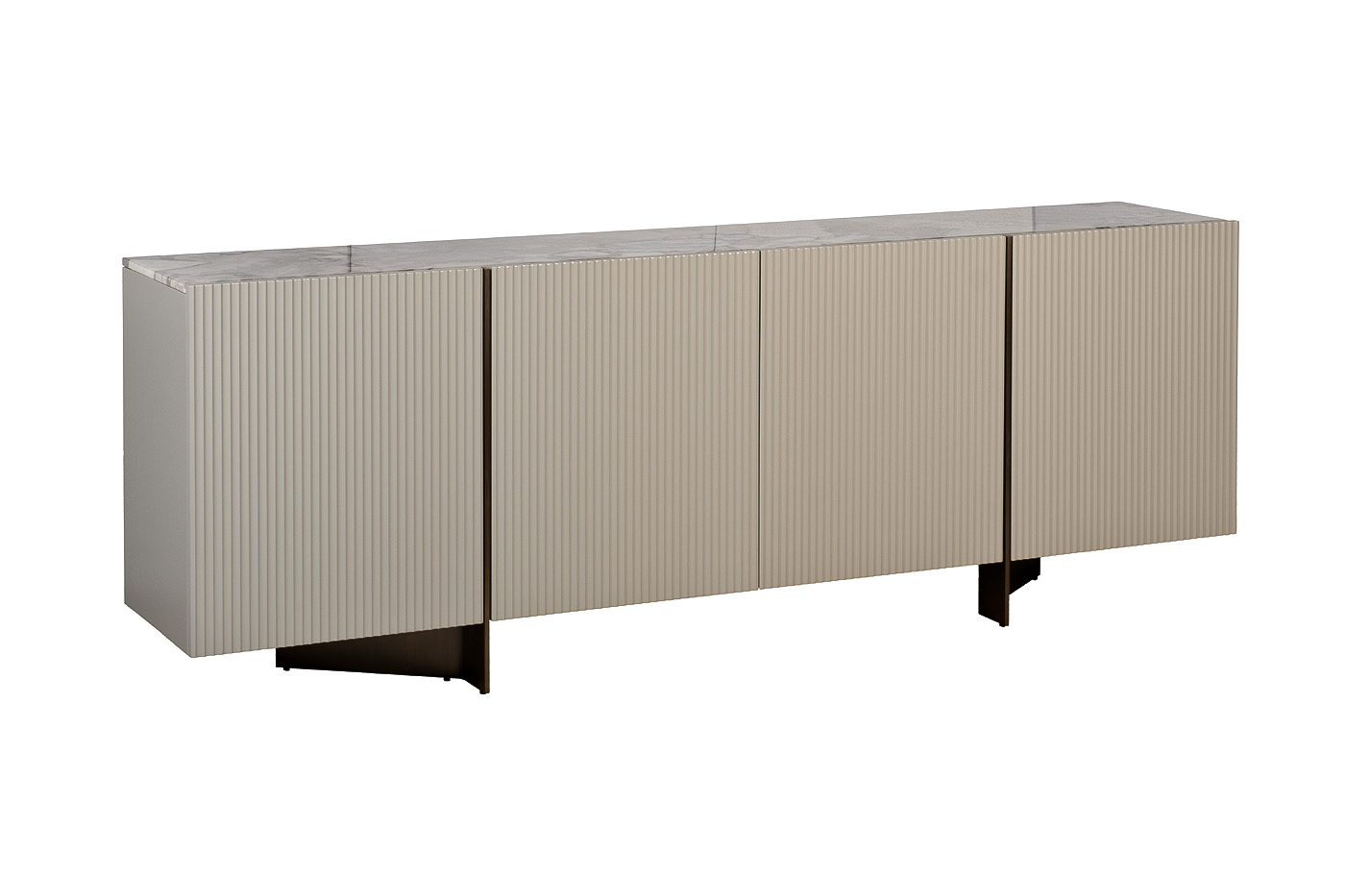 Комод с мраморной столешницей серый Garda Decor 58DB-21636