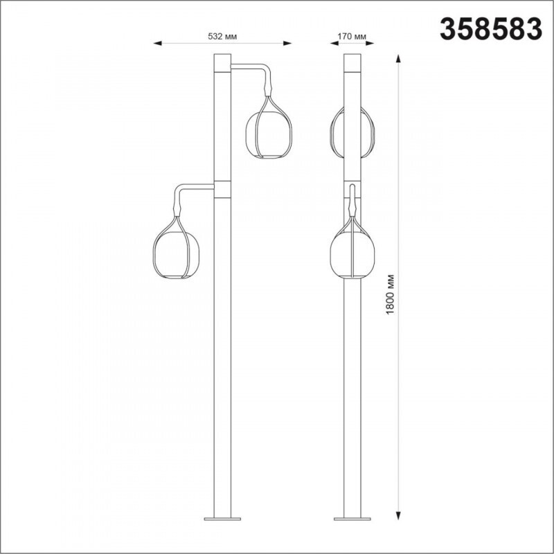 Садовый светильник Novotech 358583