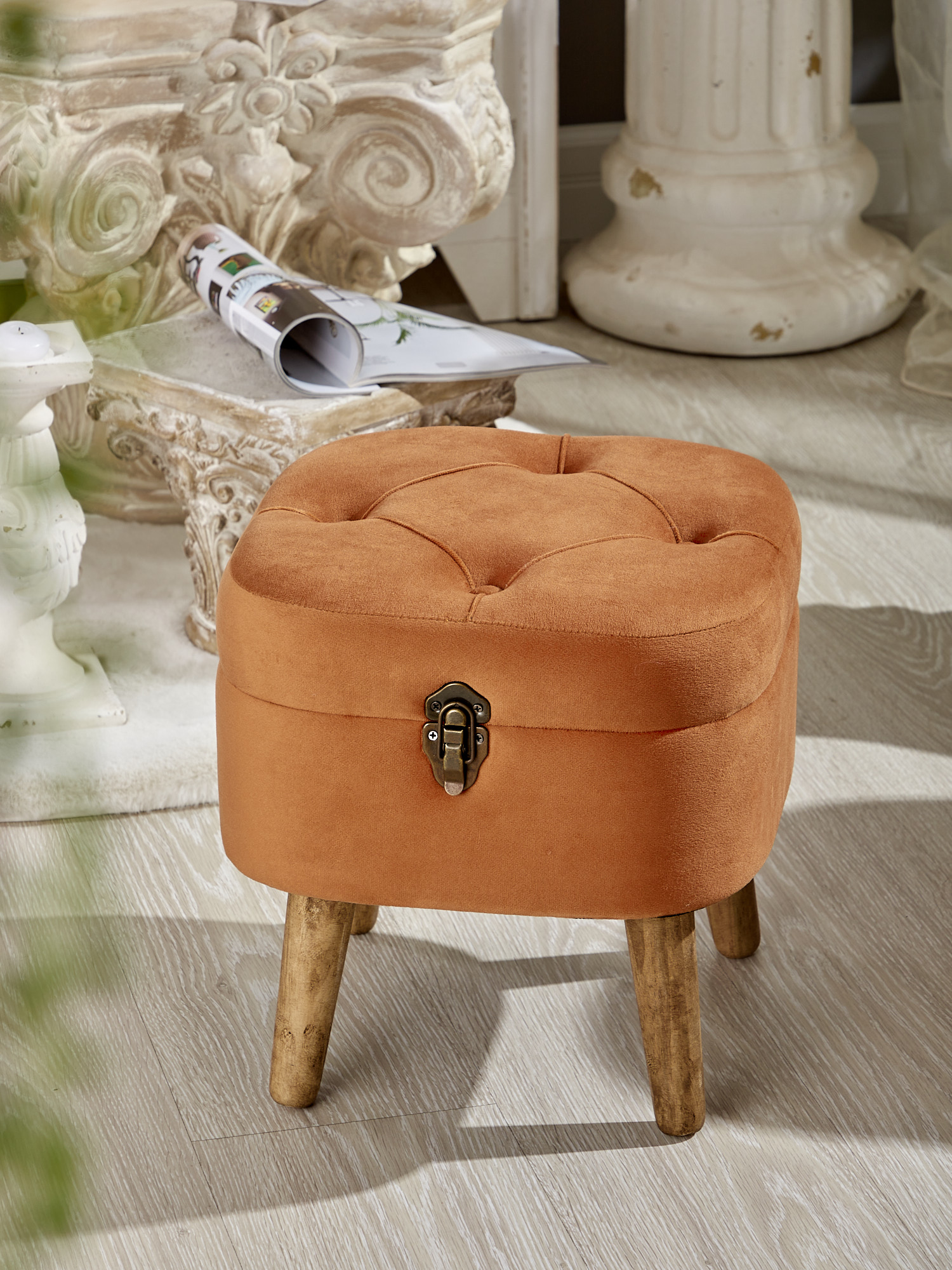 Пуф с крышкой Glasar 49-307M