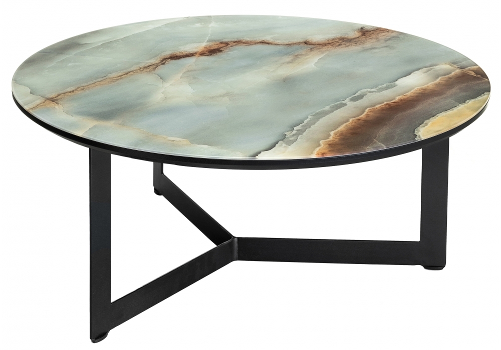 Стол стеклянный Woodville Роб D-700 мрамор голубой 462374