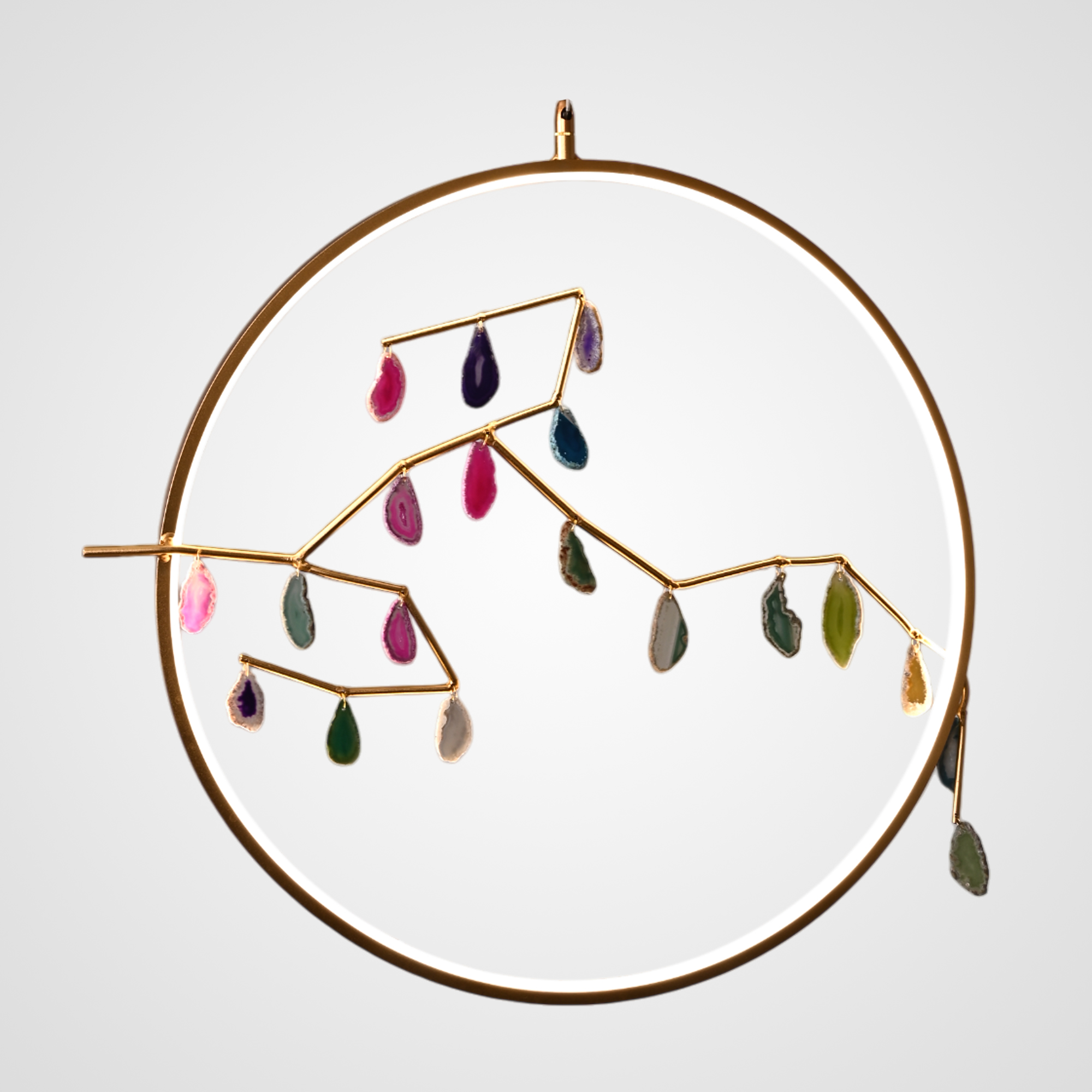 Подвесной светильник AGATE 10 multicolour D60 by ImperiumLoft