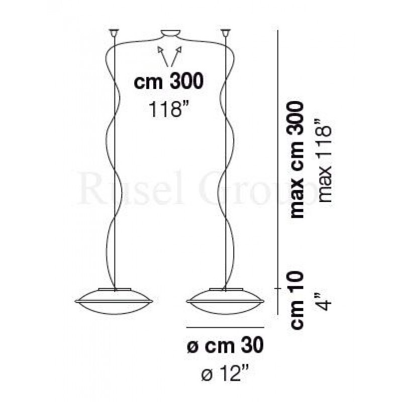 Подвесной светильник Vistosi AURORA SP 30 D2