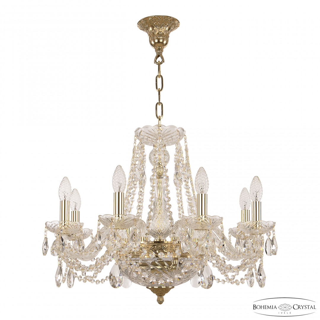 Люстра хрустальная 1451/8/160/250 G Bohemia Ivele Crystal