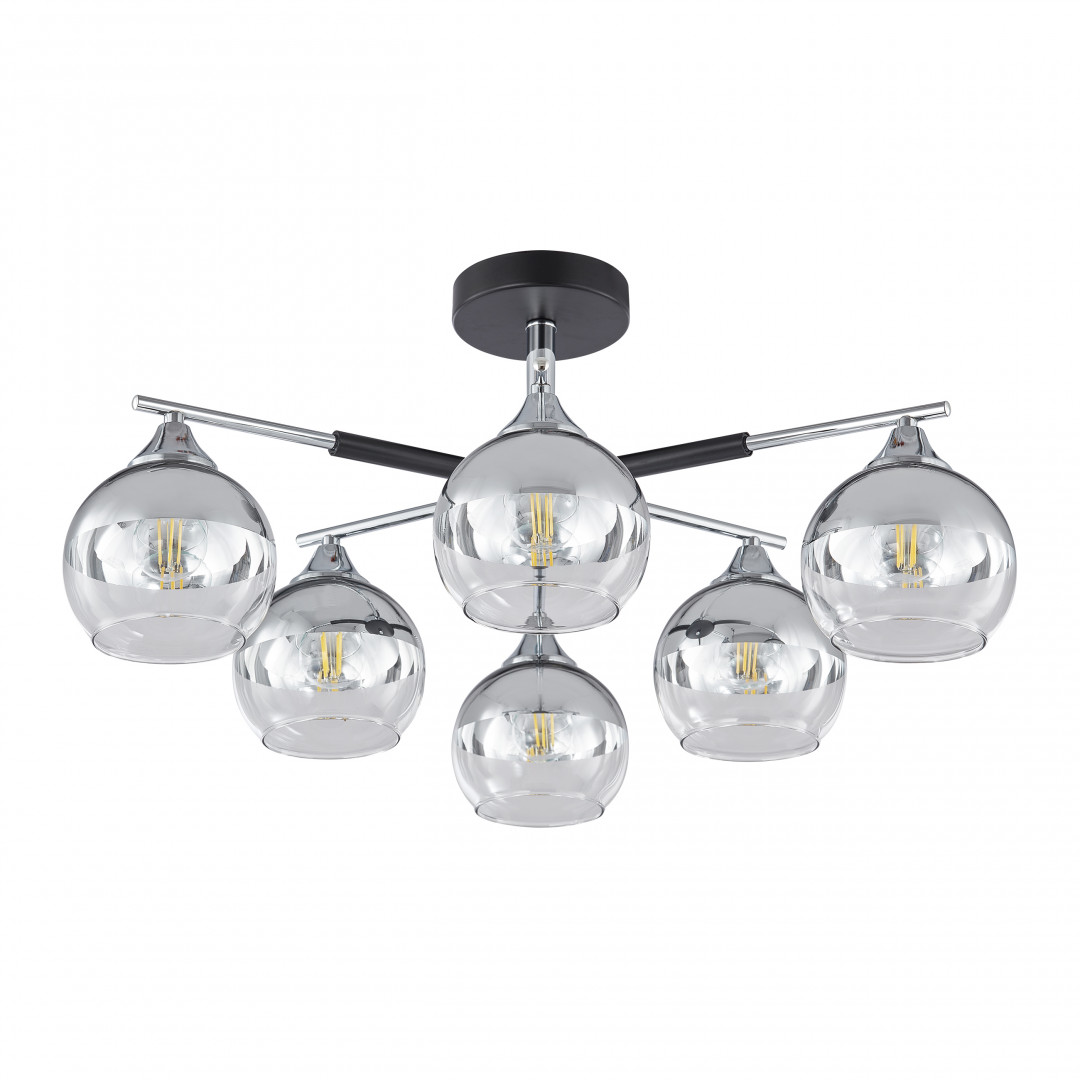 Люстра потолочная с плафонами 339354/6 CR+BK Arte Milano