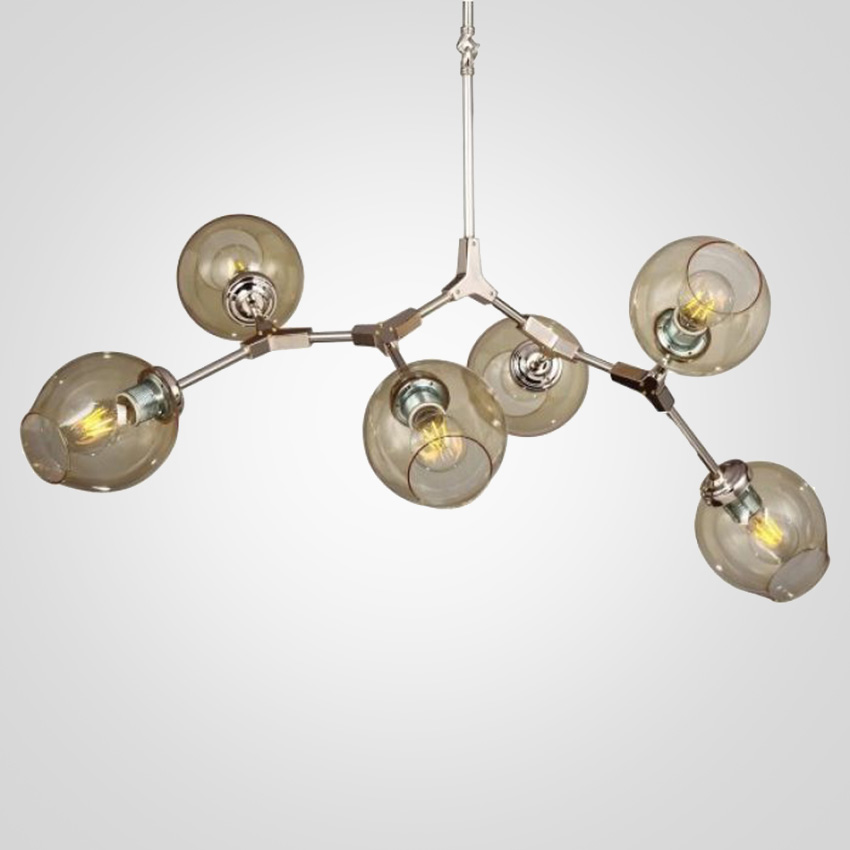 Люстра Branching Bubble Chandelier 6 Amber by ImperiumLoft