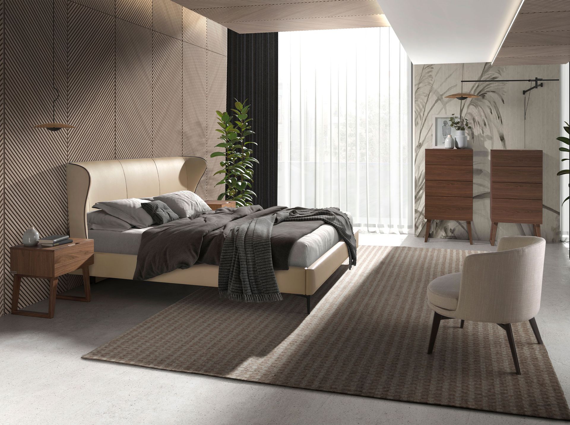 Кресло 5108/A221 из кремовой ткани Angel Cerda