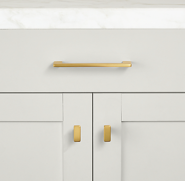 Ручка-скоба Restoration Hardware Vauxhall L.15.2 Lac.Burnished Brass