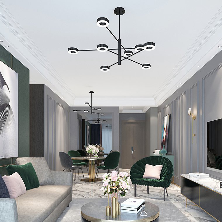 Подвесная люстра ATISSA S 6 D115 White by ImperiumLoft