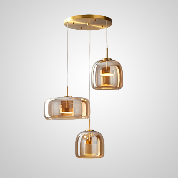 Подвесной светильник NALLE TRIO D40 Amber by ImperiumLoft