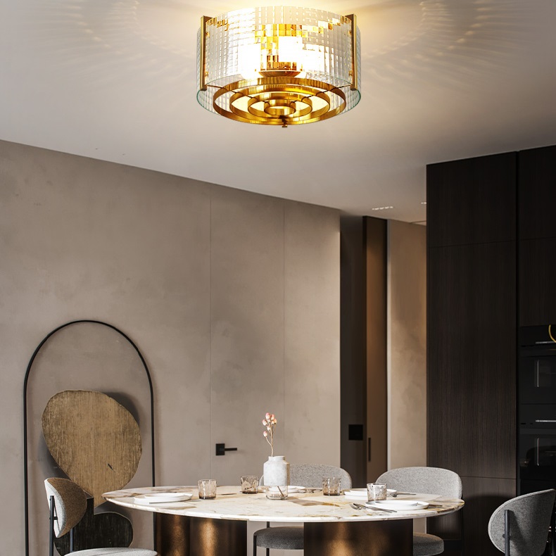 Потолочная люстра из рельефного стекла LUSSA D48 by ImperiumLoft