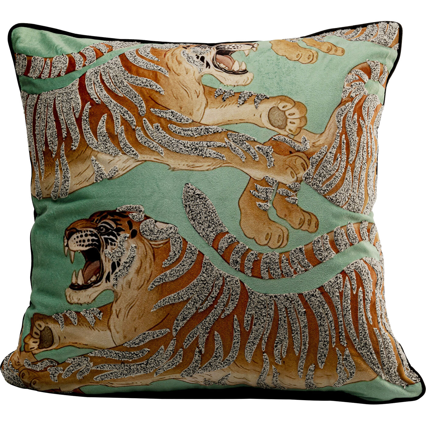 Подушка Tiger Love Mint 45x45cm KARE 57273
