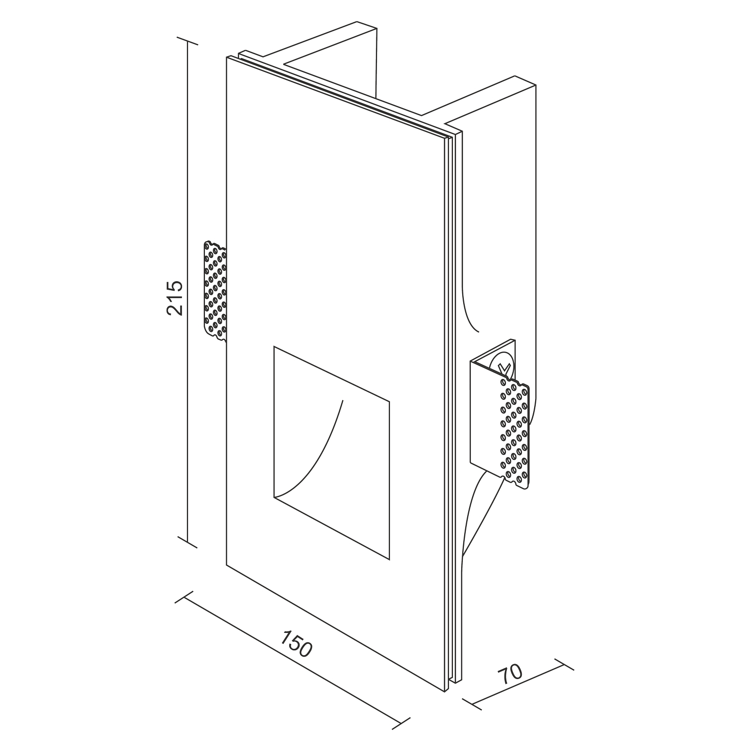 Встраиваемый гипсовый светильник для стен и ступеней Ledron MW6010 Встраиваемый гипсовый светильник для стен и ступеней Ledron MW6010