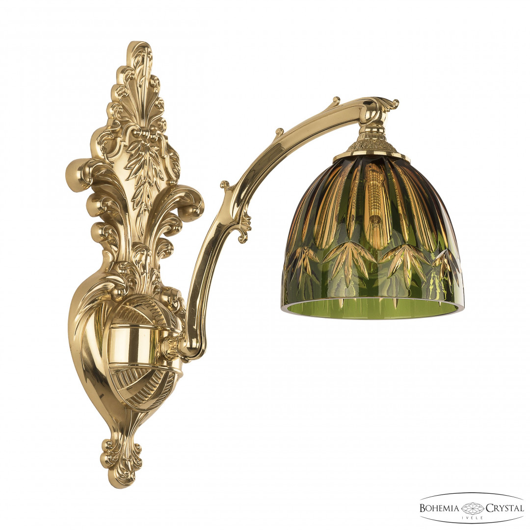 Бра бронзовые с хрусталём 7211B15/1/210 G P1 D Amber-Green/H-1I