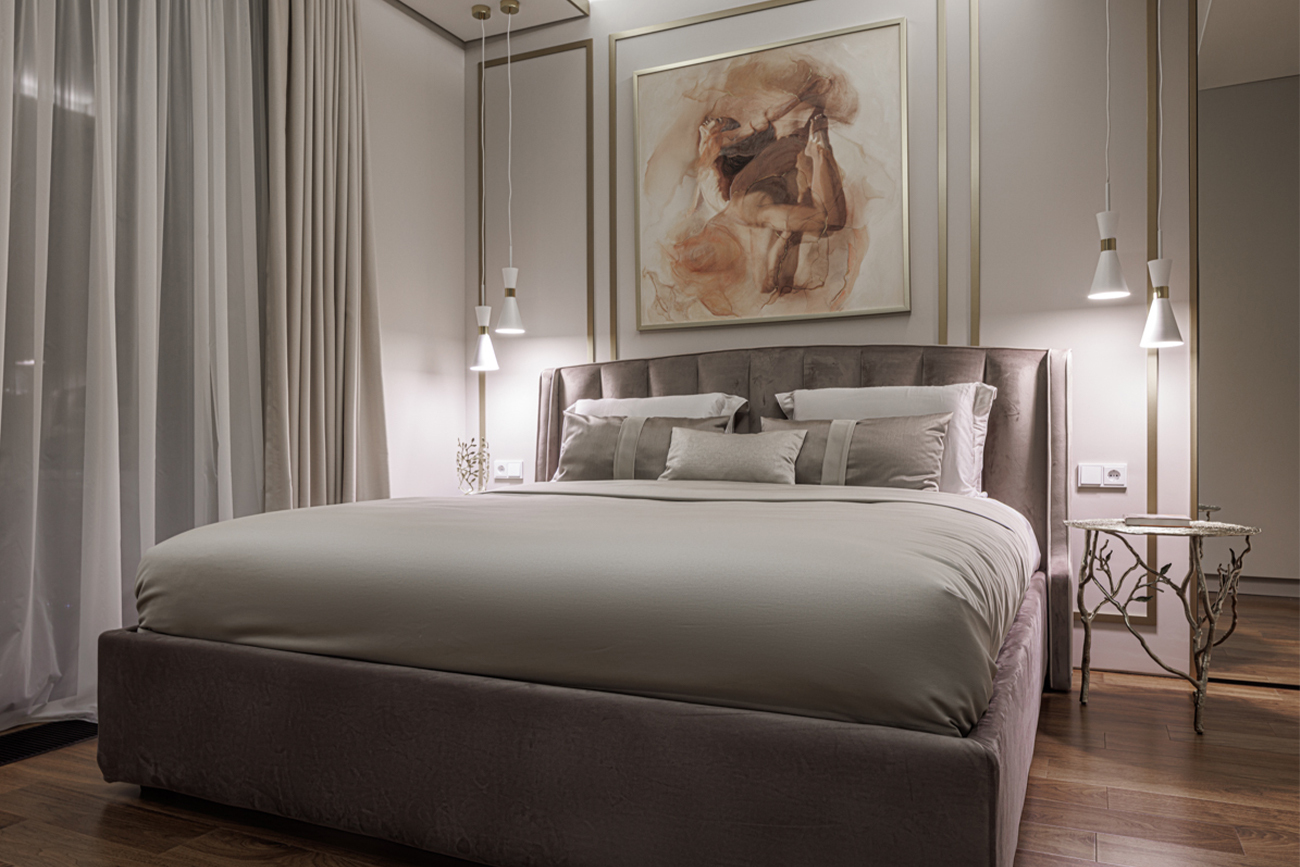 Кровать Odry с подъемным механизмом и бельевым ящиком лилово-серая Garda Decor ODRY1К-180M-Vel19+Vel09