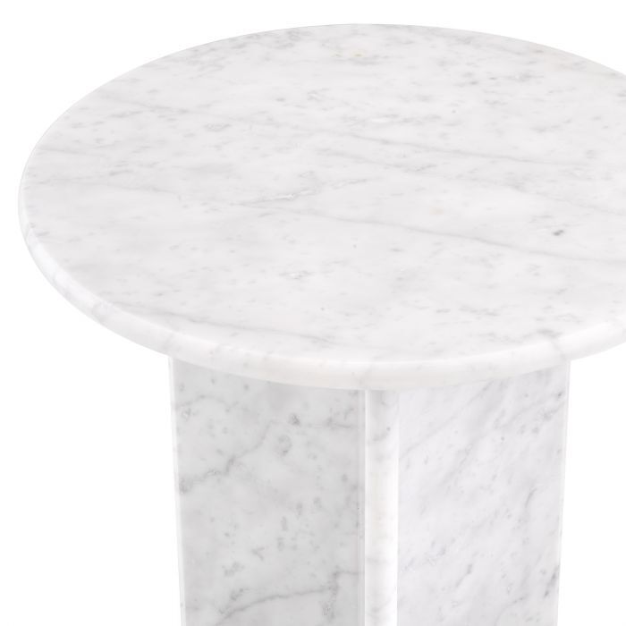 Журнальный столик Eichholtz Table Pontini honed white marble 115219