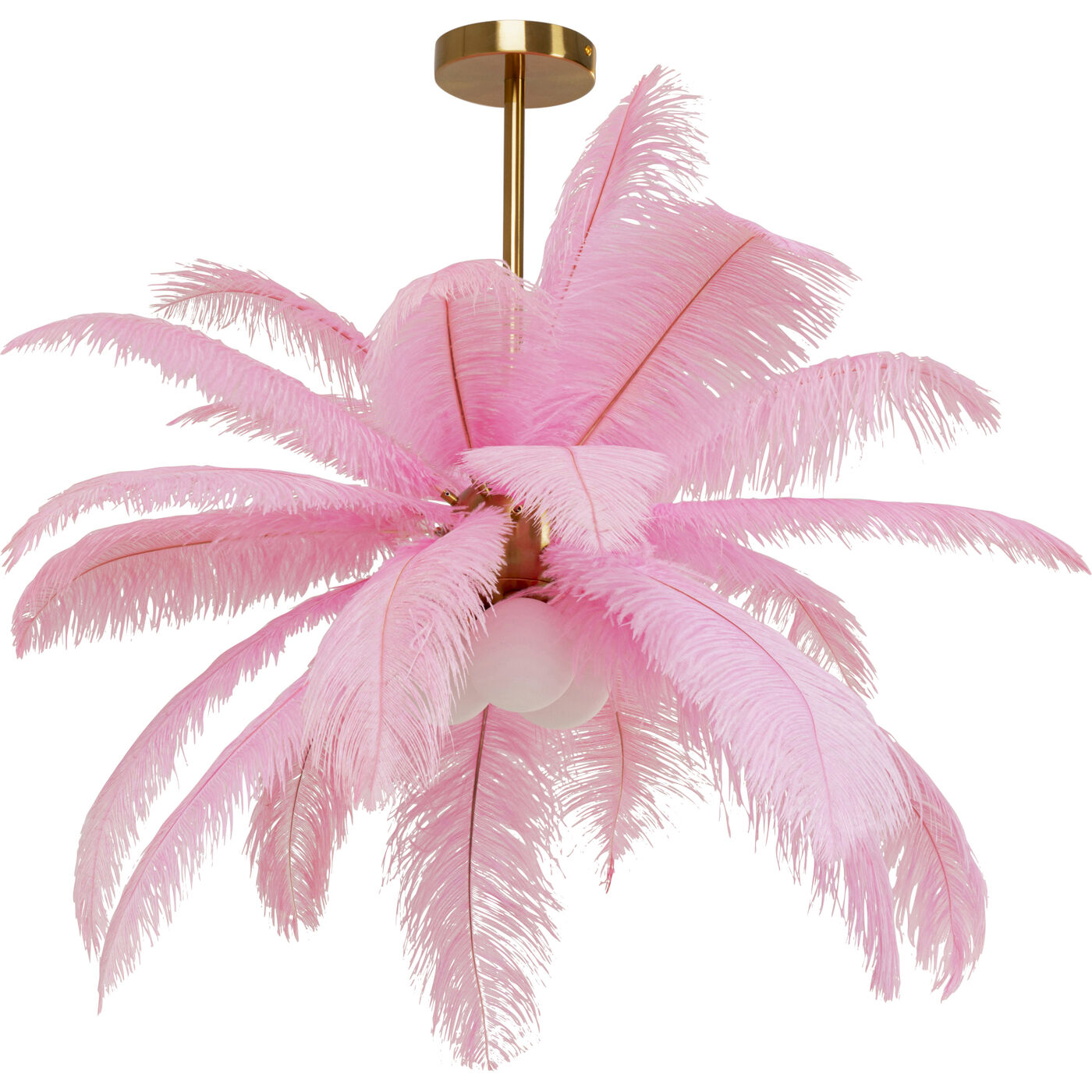 Светильник подвесной Feather Palm Pink Ø60cm KARE 57356