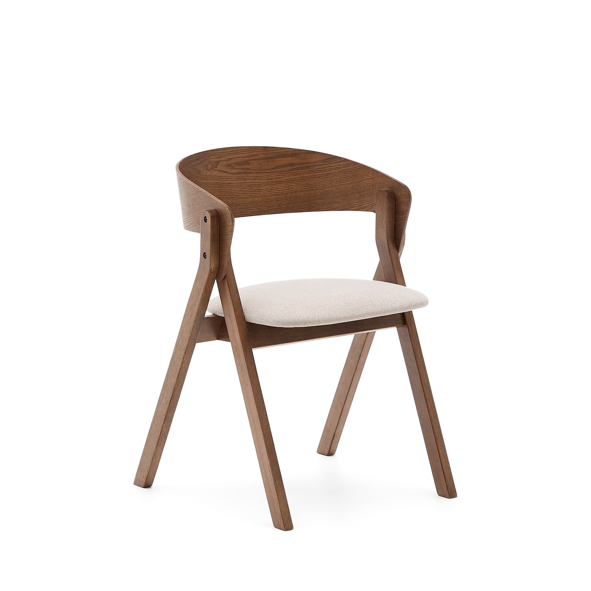 Стул Godia из дерева в цвете венге и бежевого шенилла La Forma (ex Julia Grup)