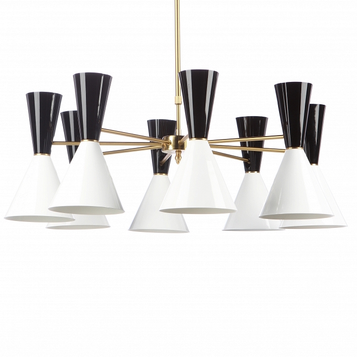 Люстра CAIRO Chandelier 8 Arm black and white by ImperiumLoft