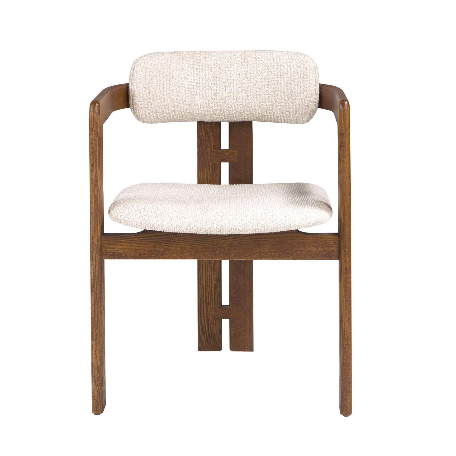 Стул 4194 из ткани белого цвета Angel Cerda