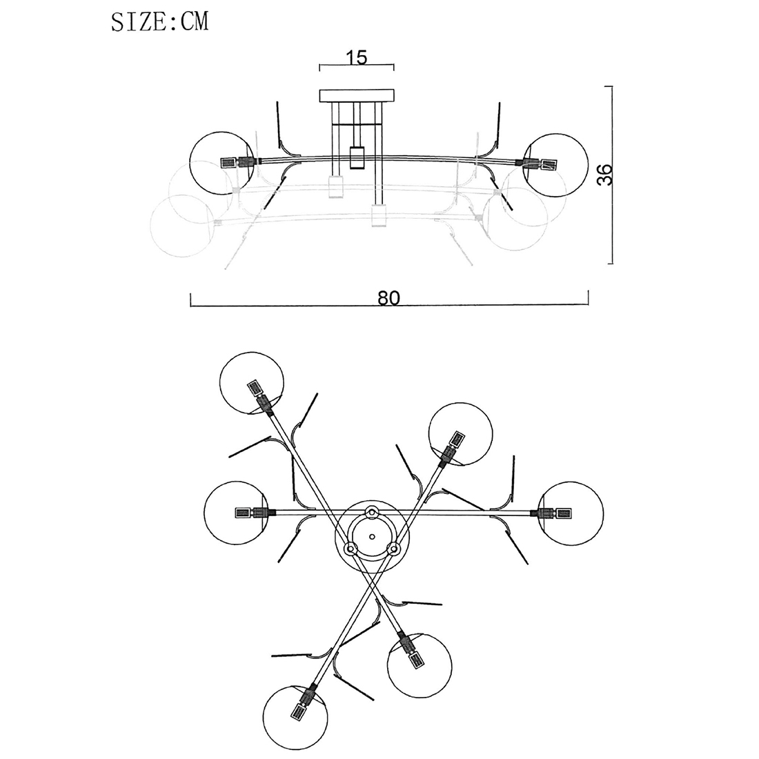 Потолочная Люстра Matisse B D80 Gold Multicolor By Imperiumloft