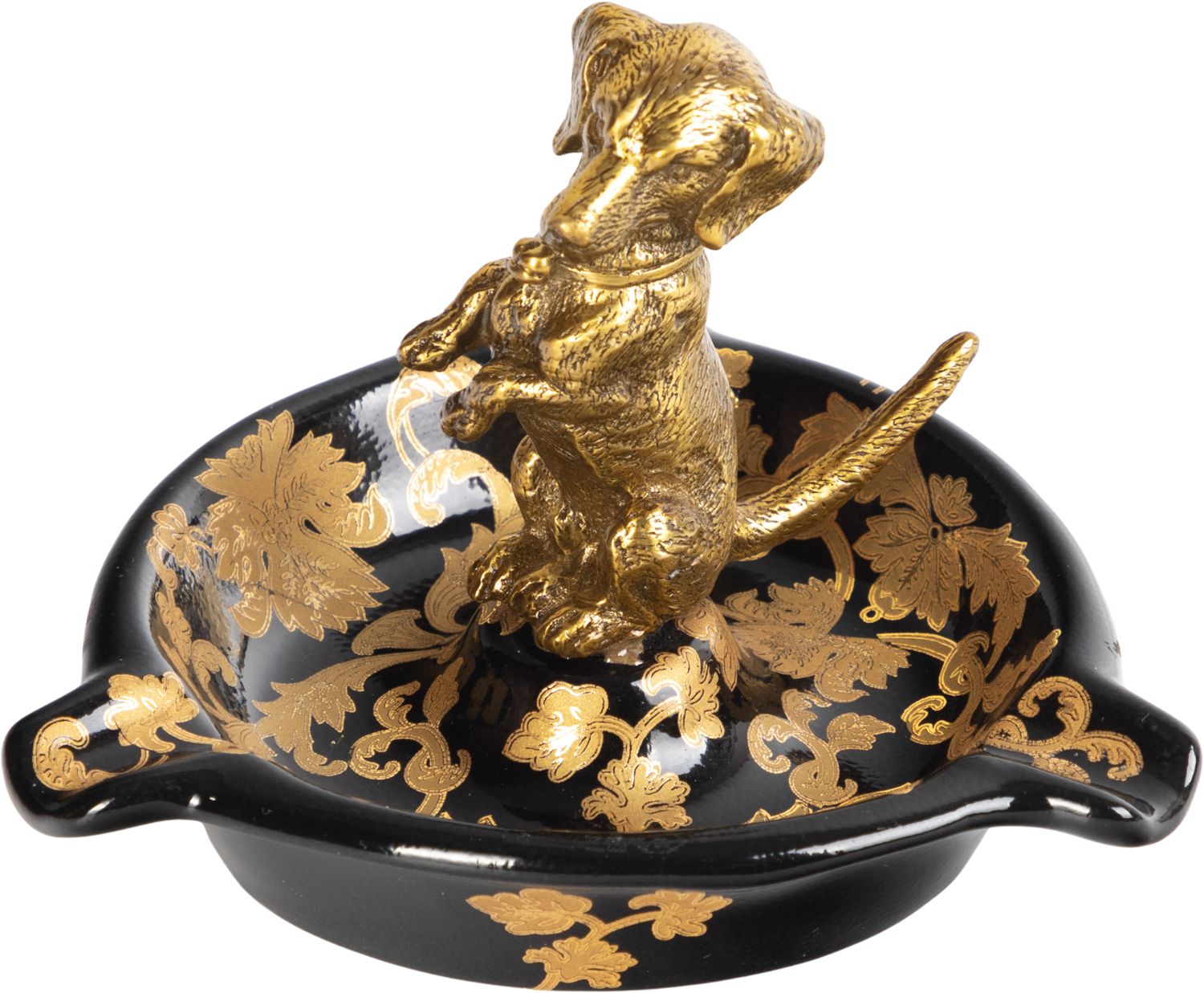 Пепельница с собачкой Glasar 31G2569/C554/NB4199/U1