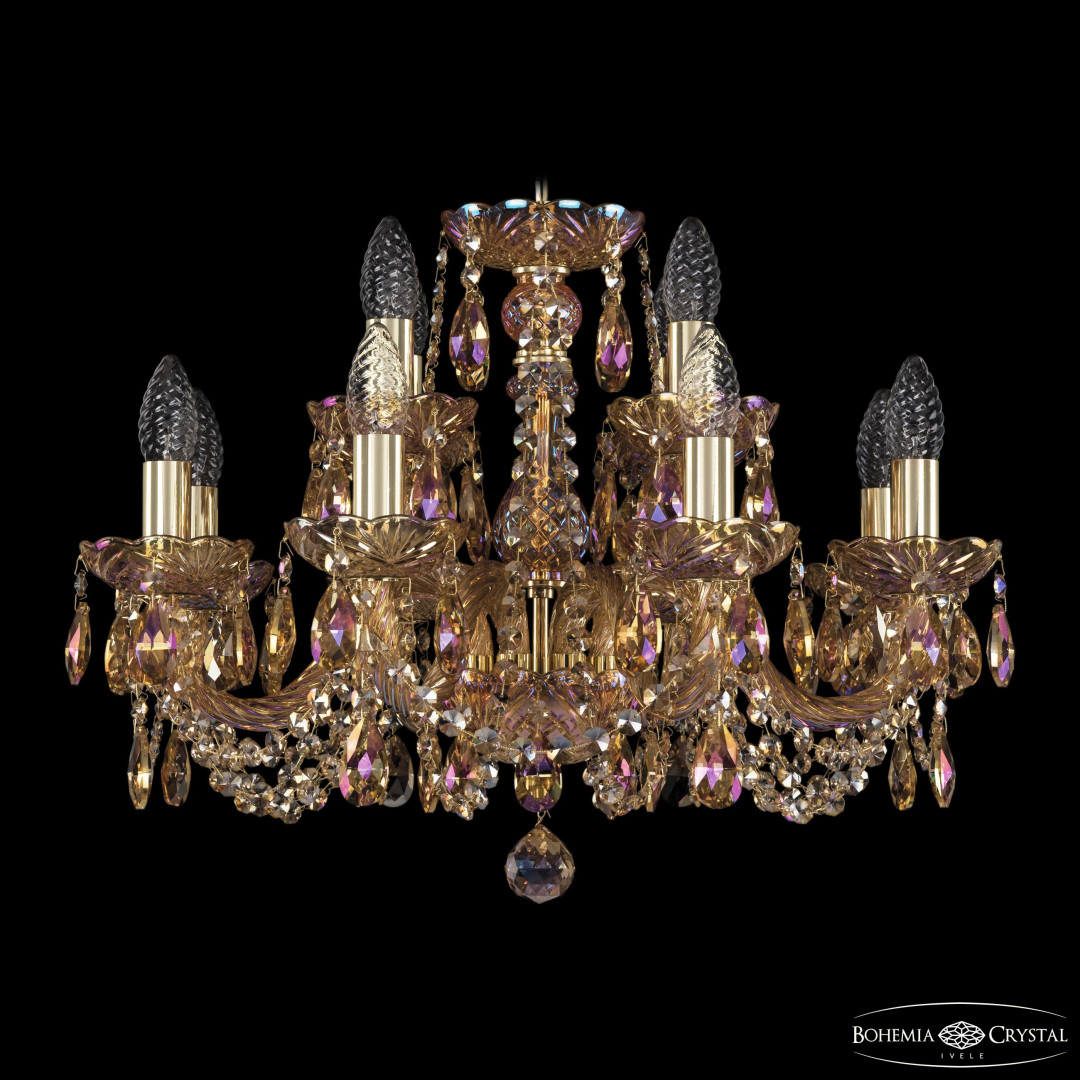 Люстра хрустальная 1402/8+4/195 G M777