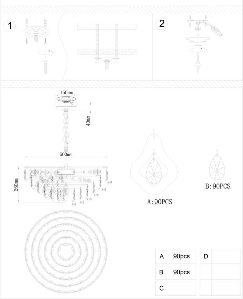 Люстра подвесная Fluorite FL1091-13P