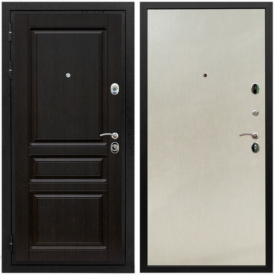 Дверь входная Graf Премиум-Н МДФ 16 мм ФЛ-243 Венге / МДФ 6 мм ПЭ Венге светлый