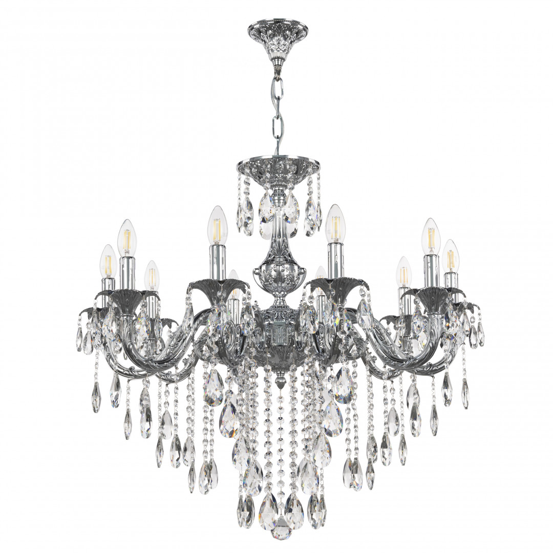 Люстра с хрустальными подвесками AL79101/10/250 B Ni Bohemia Ivele Crystal