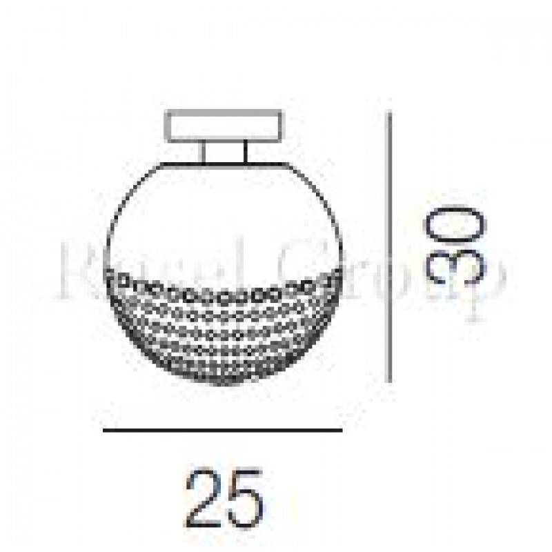 Потолочный светильник Vistosi BOLLE PL G