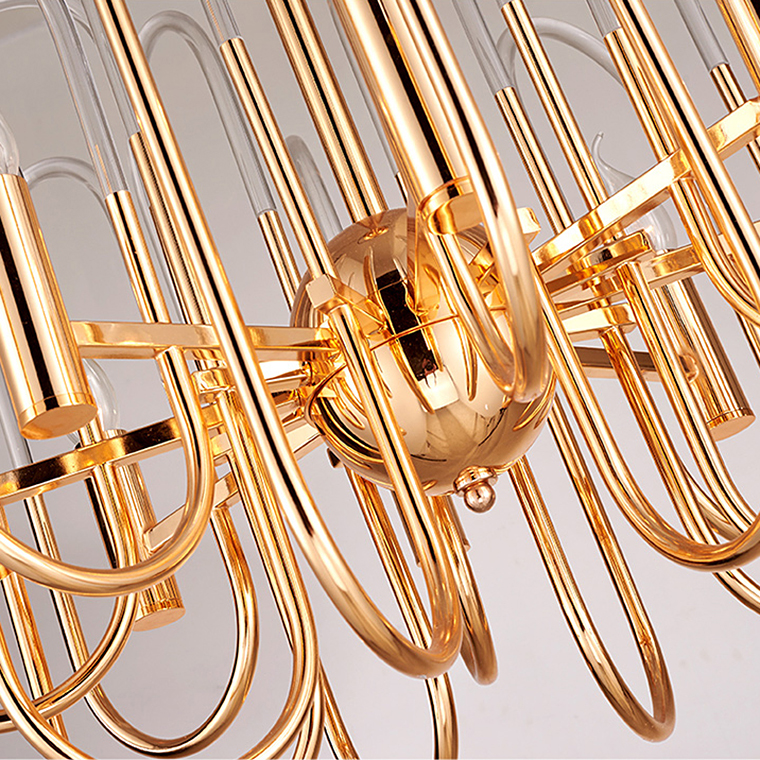 Люстра BRASS AND GLASS LOOP CHANDELIER D80 by ImperiumLoft