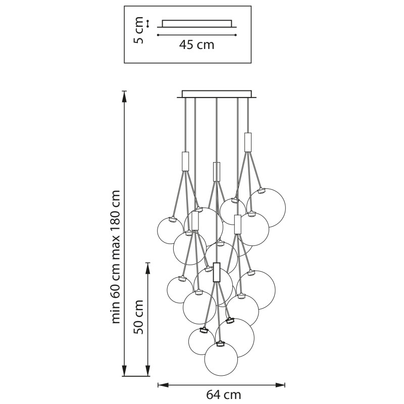 Каскадная люстра Lightstar 801180